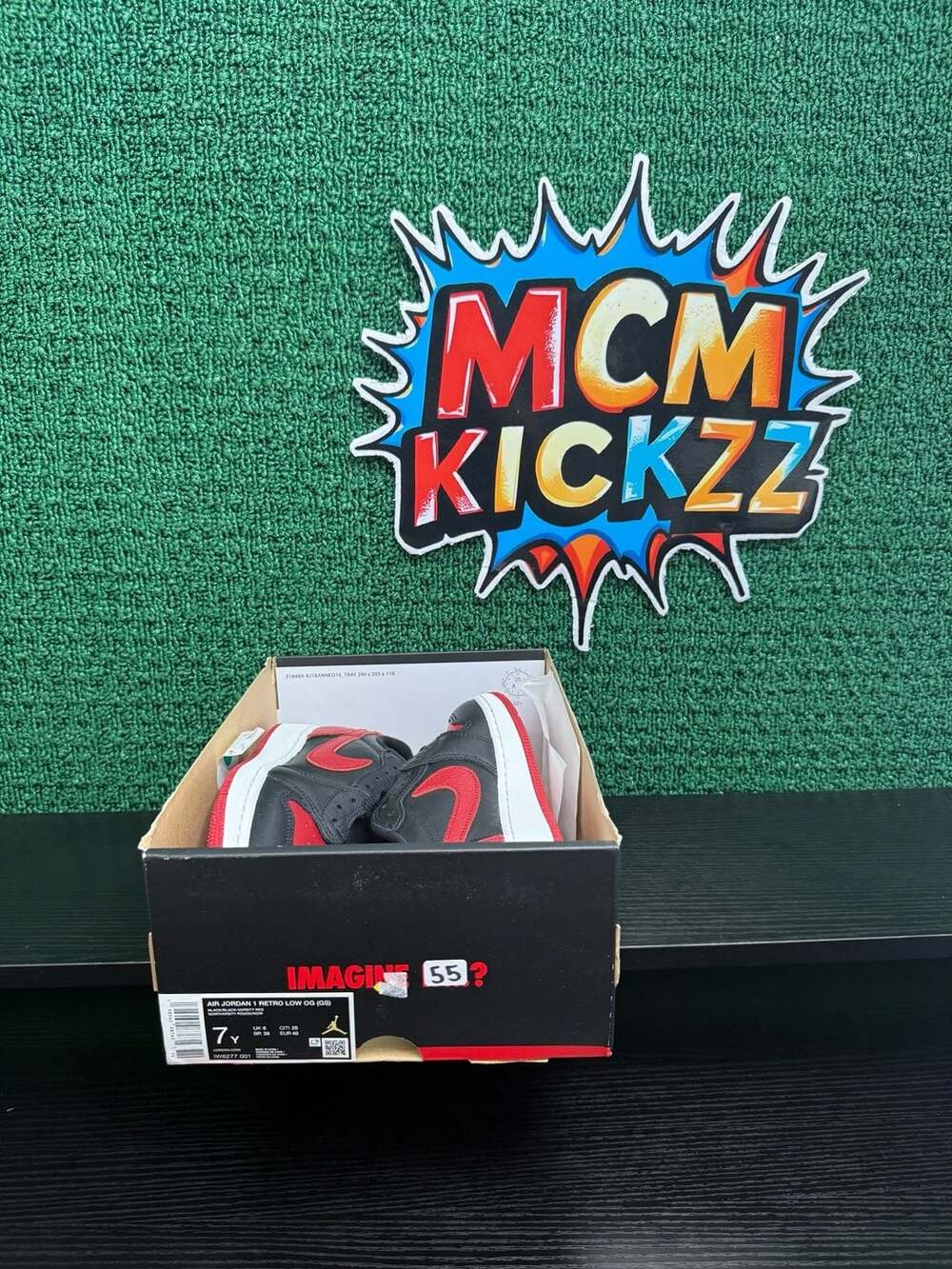 Air Jordan 1 Retro Low OG GS Banned Youth Size 7/8.5W Brand New - Picture 6 of 6